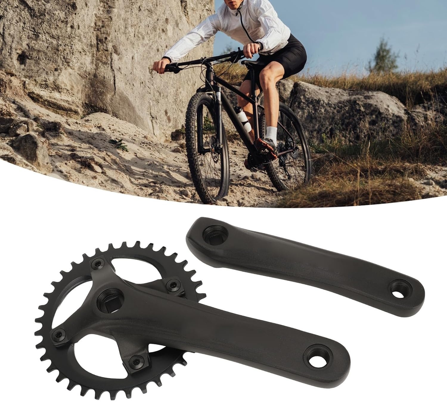 Mountainbike Kurbelgarnitur 36T 104 BCD, Vierkant - 32% Rabatt