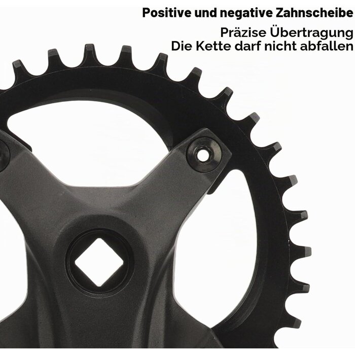 Mountainbike Kurbelgarnitur 36T 104 BCD, Vierkant - 32% Rabatt