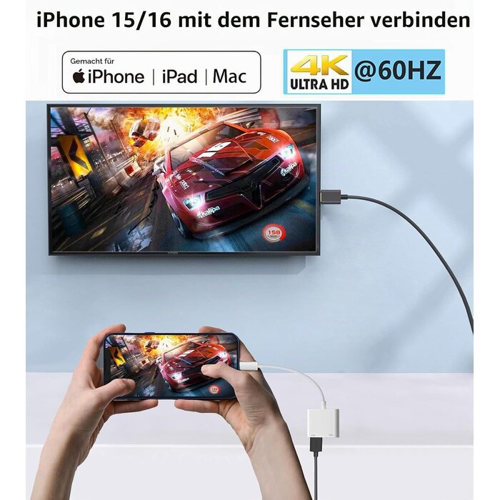 USB-C auf HDMI 4K 60Hz Adapter mit 100W PD - 29% Rabatt