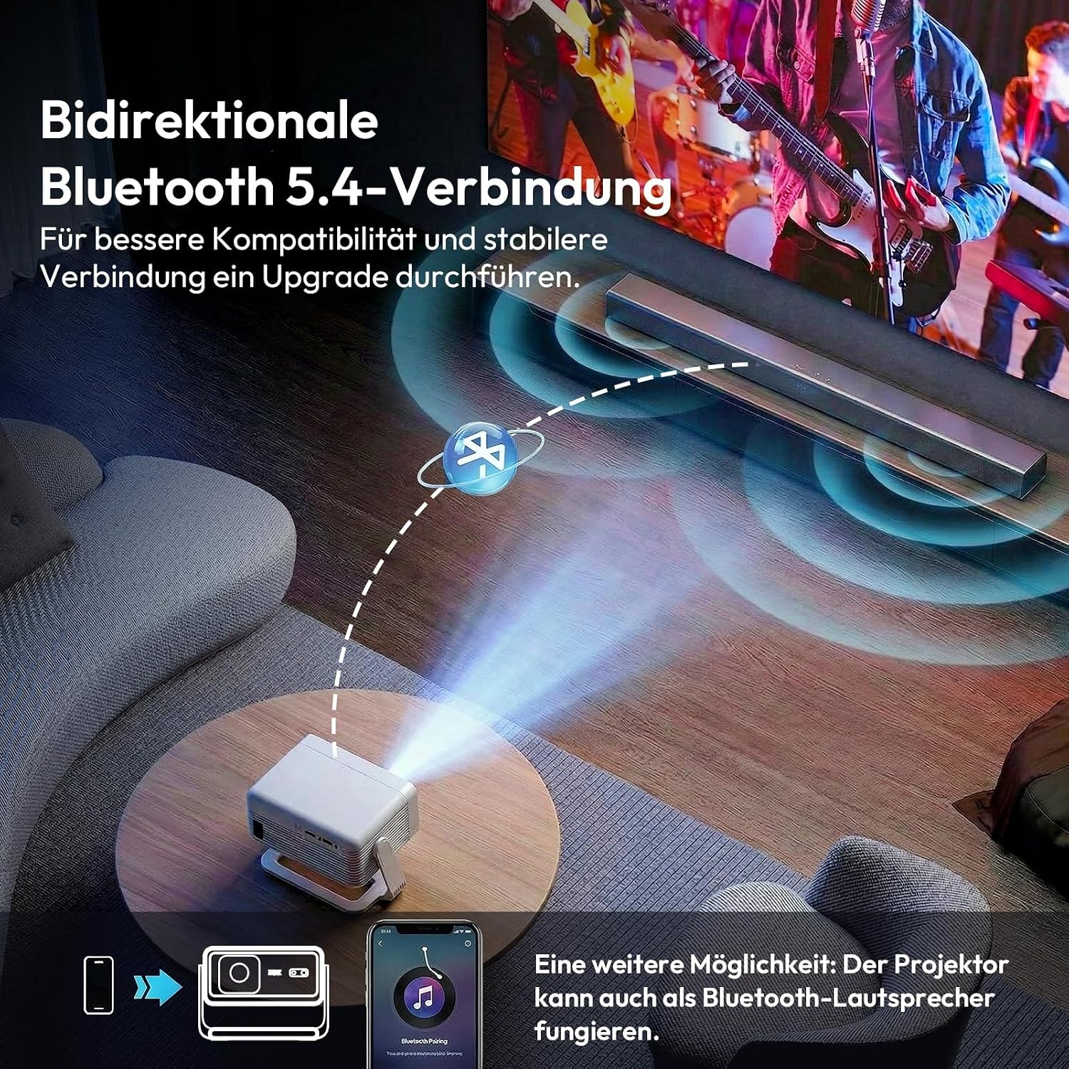 Smart Beamer 720p: 180° Rotation & Android 14 - 34% Rabatt