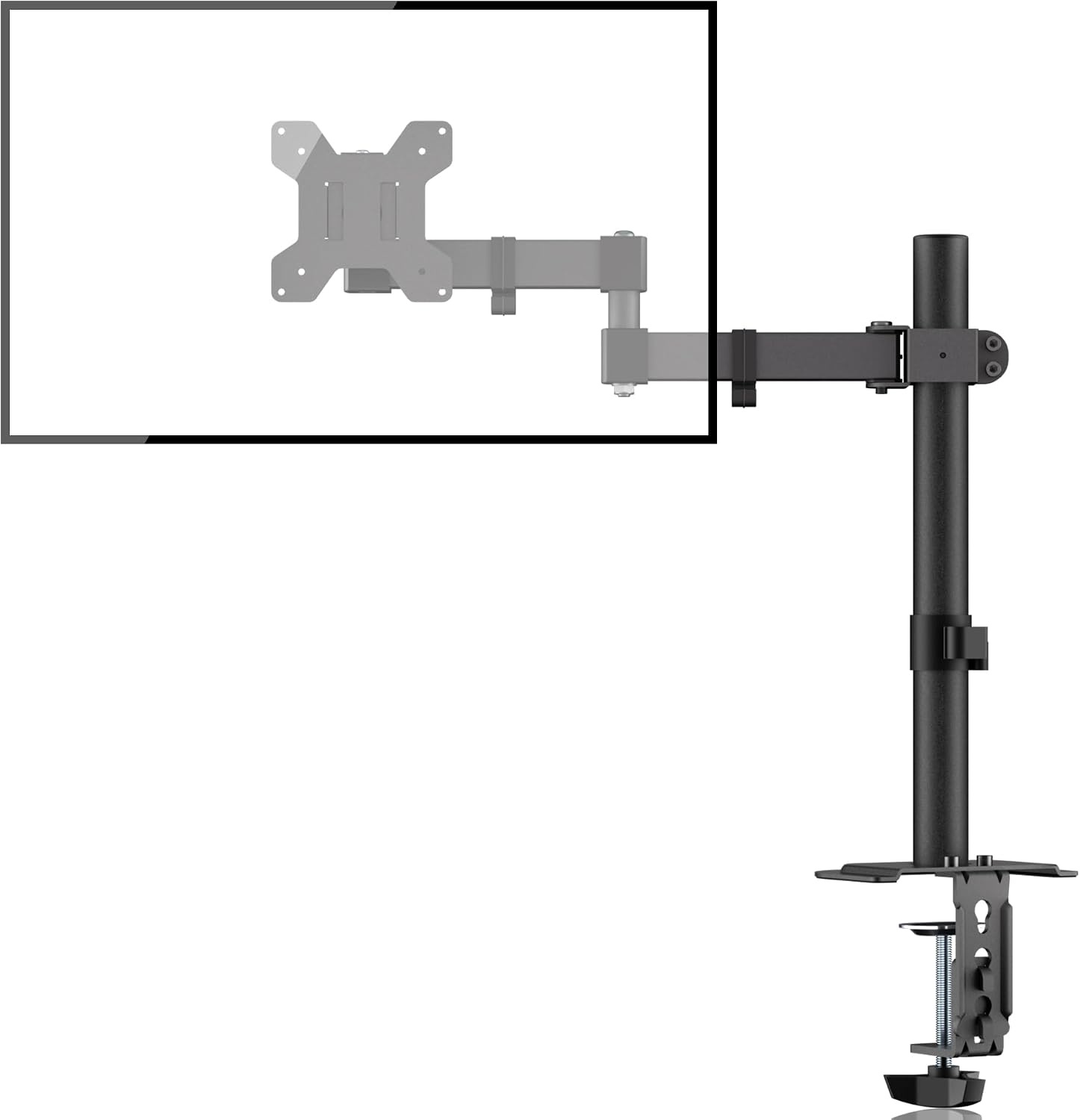 Ergonomischer Monitorarm 80 cm, 13-32 Zoll, Weiß - 30% Rabatt