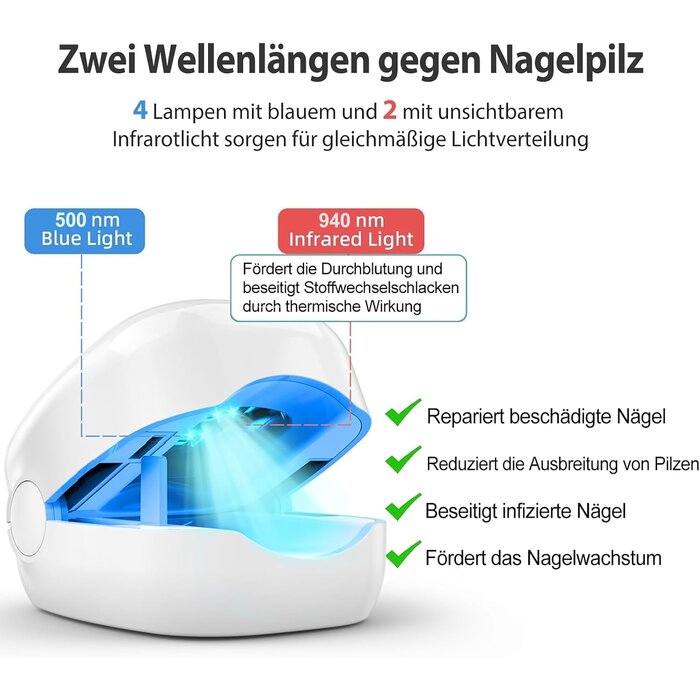 Nagellaser gegen Nagelpilz - Kompakt & effektiv - 31% Rabatt