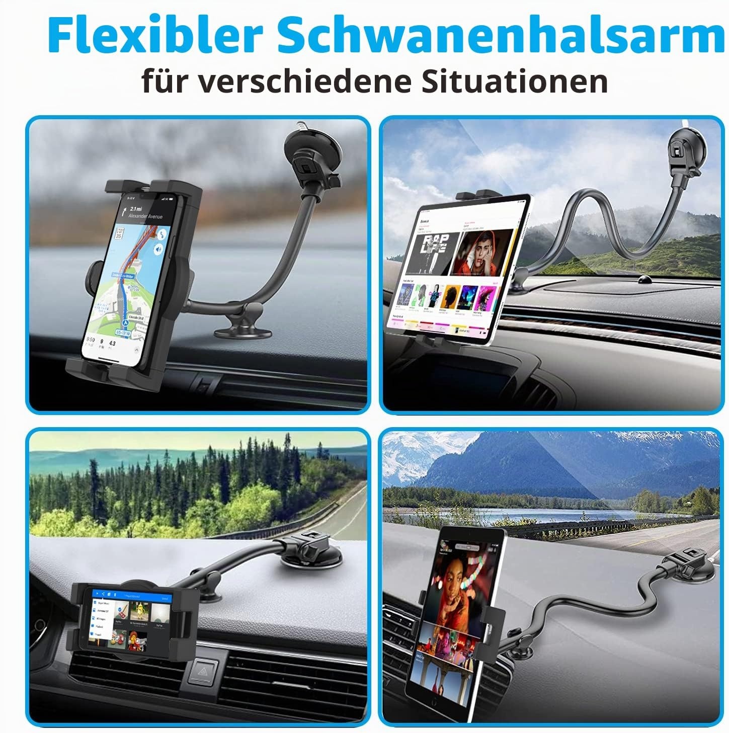 Flexible Tablet- & Handyhalterung fürs Auto - 31% Rabatt