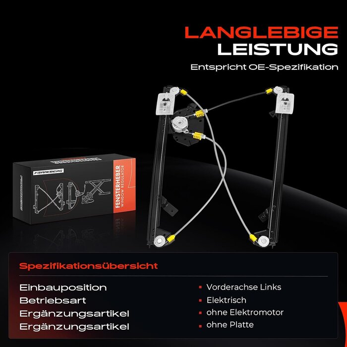 Frankberg Elektrischer Fensterheber vorne links Opel Zafira C - 34% Rabatt