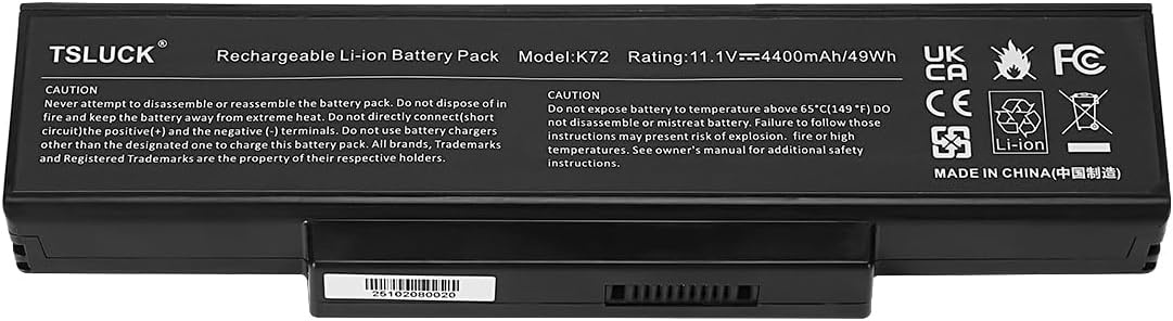 Laptop Akku für ASUS N71 N73 K72 K73 Serie - 11,1V 4400mAh - 30% Rabatt