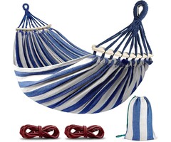 Camping-Hängematte 205x155cm blau, 250kg belastbar - 43% Rabatt