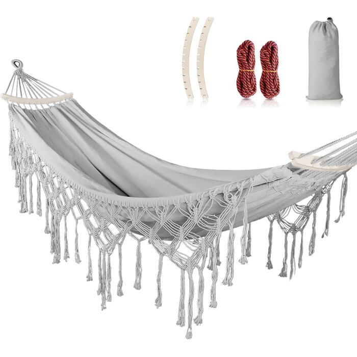 Camping-Hängematte Blau, 205 x 155 cm, 32% Rabatt, bis 250 kg belastbar