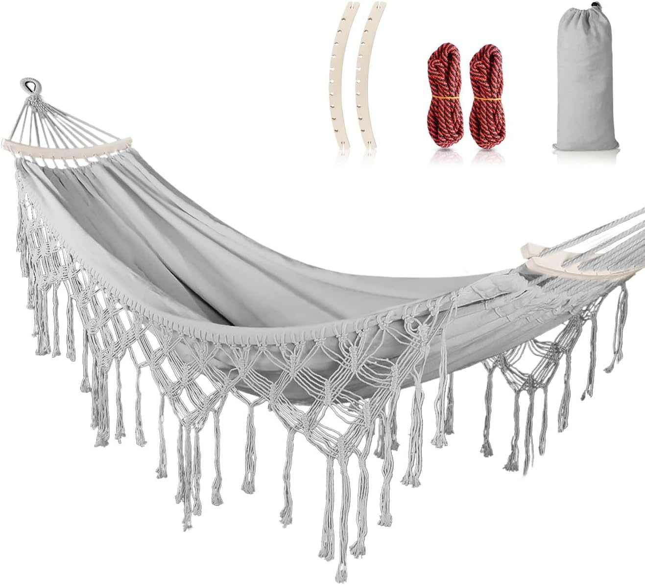 Camping-Hängematte Blau, 205 x 155 cm, 32% Rabatt, bis 250 kg belastbar