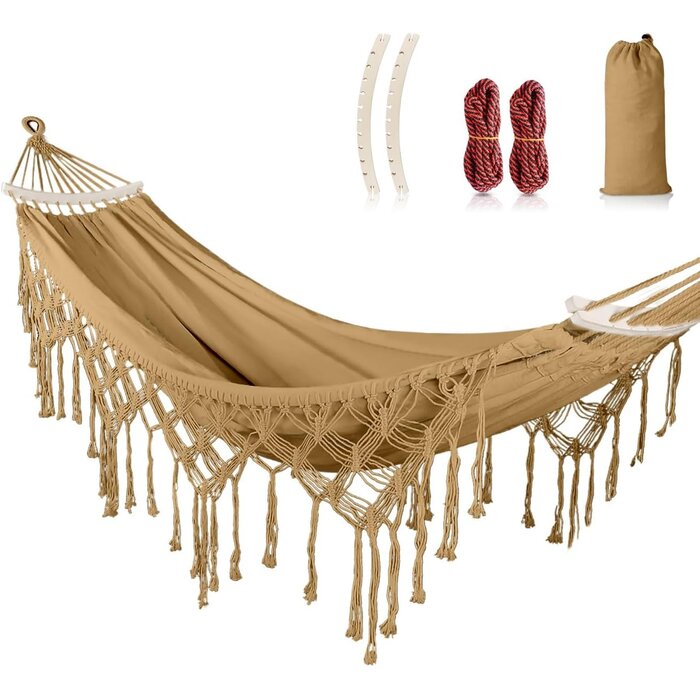 Camping-Hängematte Blau, 205 x 155 cm, 32% Rabatt, bis 250 kg belastbar