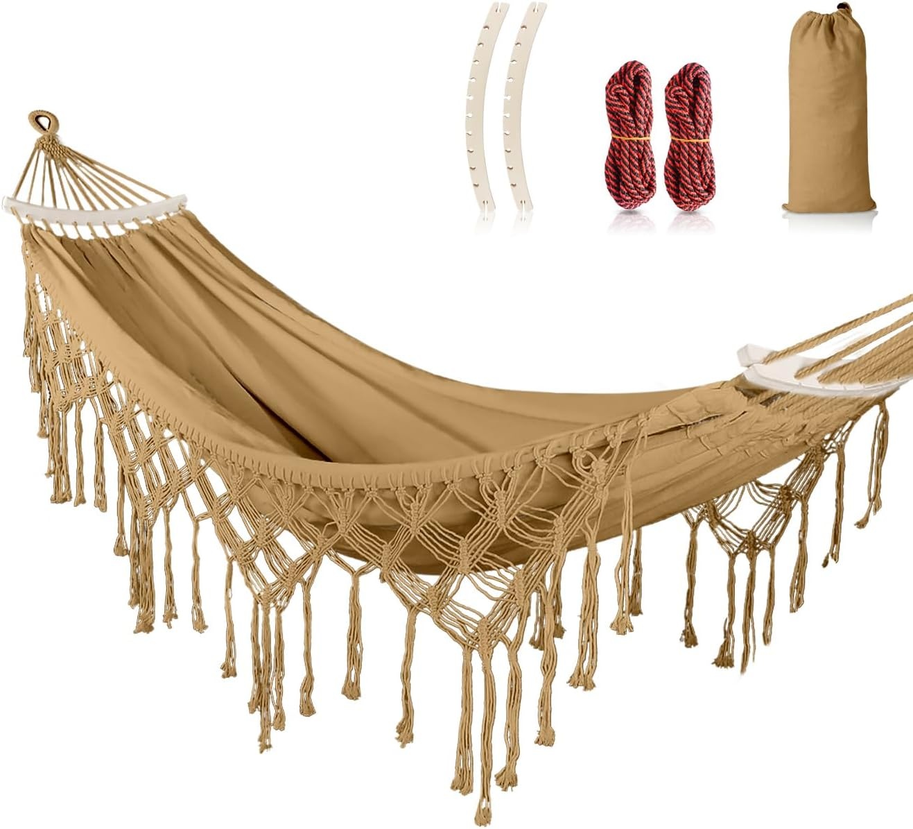 Camping-Hängematte Blau, 205 x 155 cm, 32% Rabatt, bis 250 kg belastbar