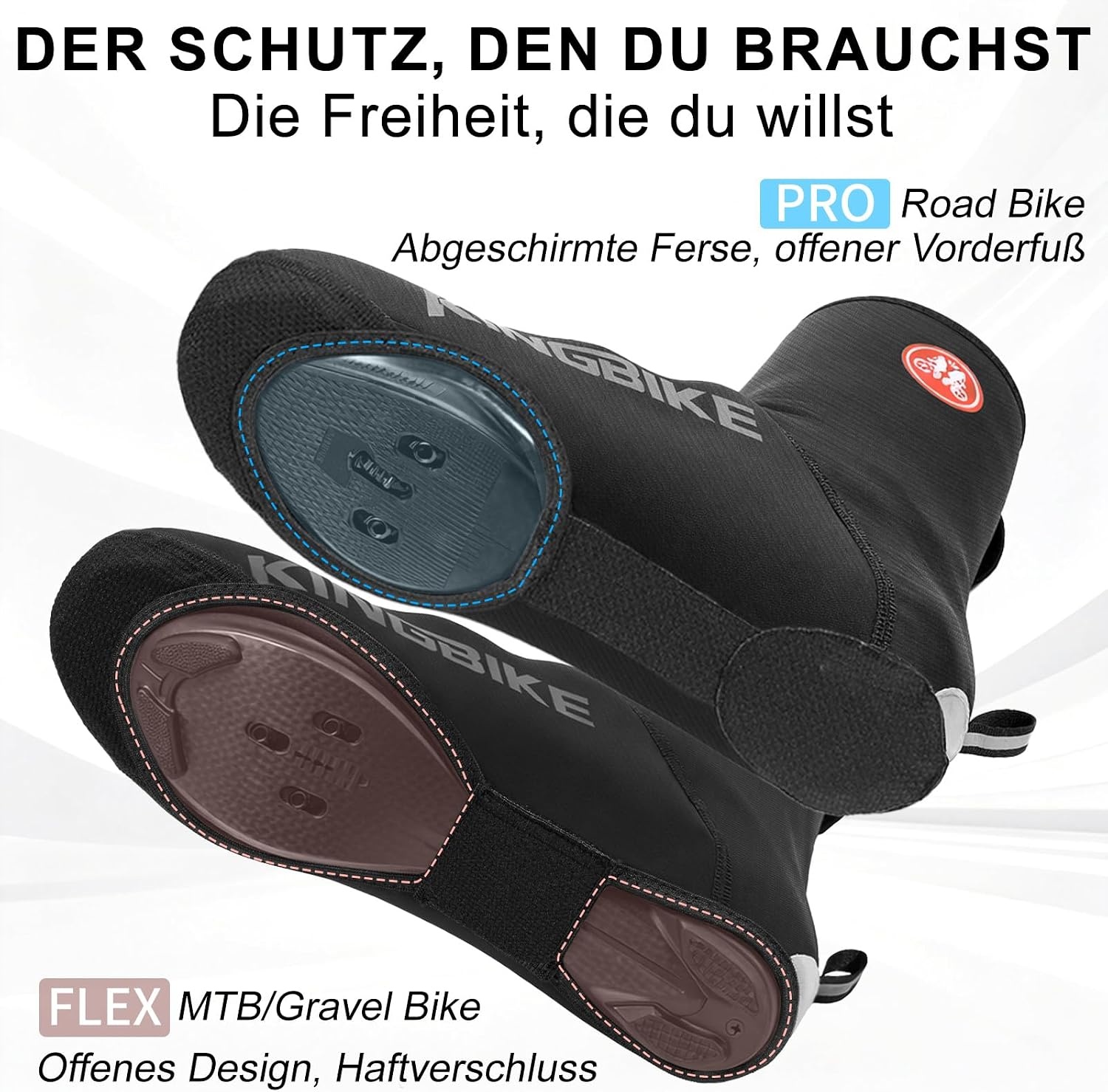 Fahrrad-Überschuhe Neopren Schwarz XL - 30% Rabatt