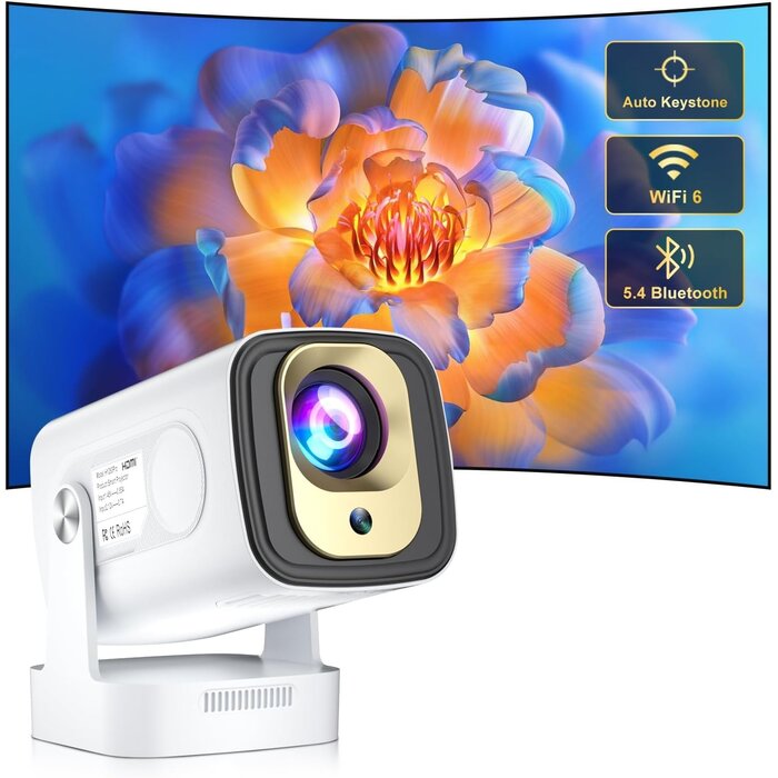 Mini-Videoprojektor 4K 12000lm Android 14 WiFi 6 - 33% Rabatt