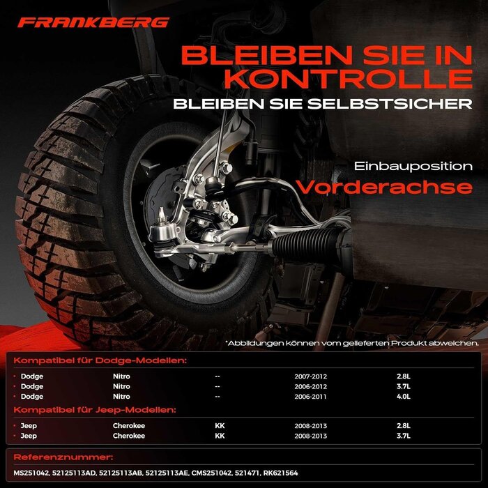Frankberg Querlenker vorne links oben für Jeep & Dodge - 33% Rabatt