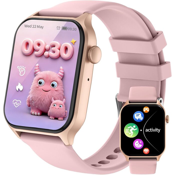 Smartwatch für Kinder Rosa, Bluetooth, Fitness-Tracker - 30% Rabatt