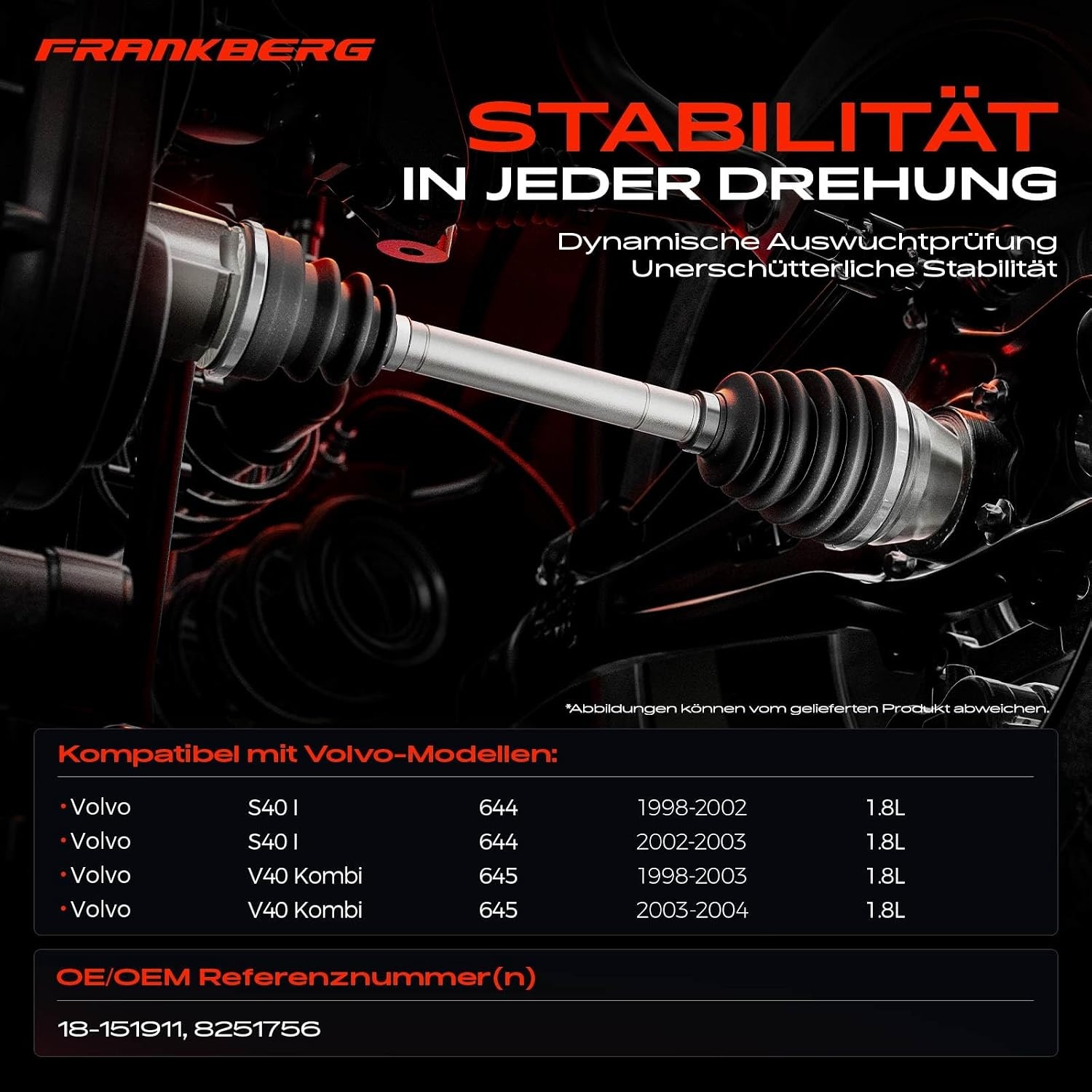 Antriebswelle vorne links Volvo S40 I & V40 1.8L - 34% Rabatt