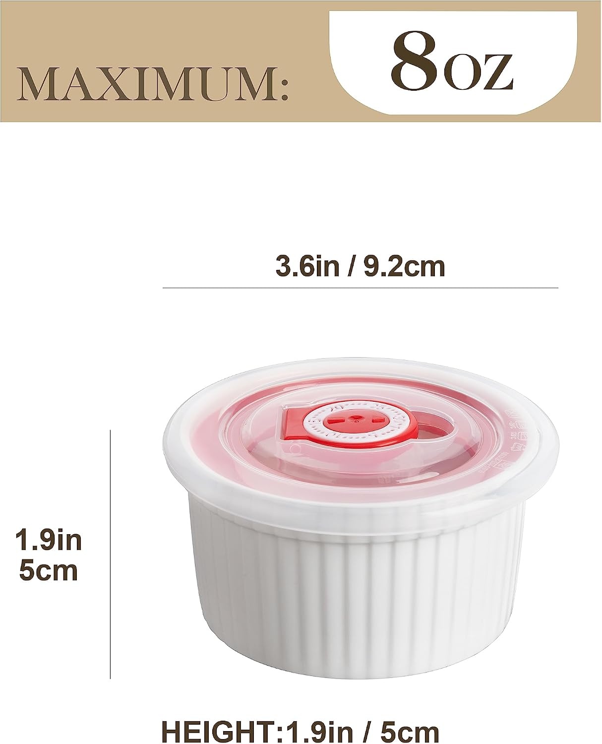 6x Ramekins Creme-Brûlée-Förmchen 240 ml mit Deckel - 29% Rabatt