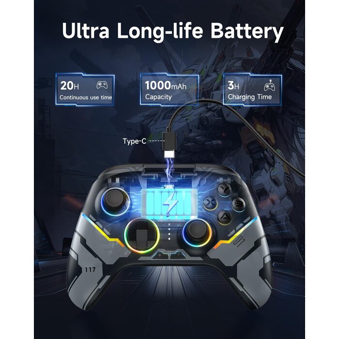 Kabelloser Multi-Plattform Controller mit Hall-Effekt - 30% Rabatt