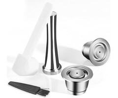 Edelstahl Kaffeekapseln für Nespresso 2er-Set + Stampfer - 39% Rabatt