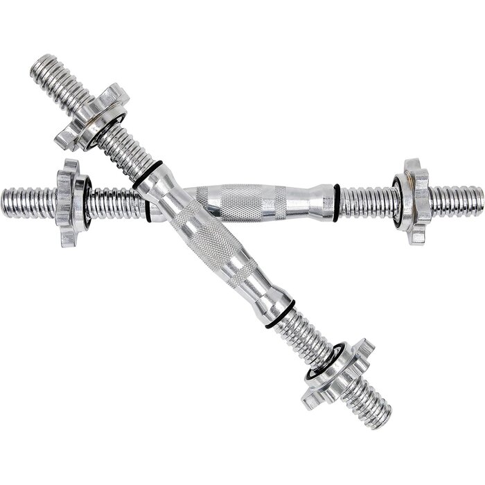 Kurzhantelstangen Set 35 cm, 25 mm, verchromter Stahl - 30% Rabatt
