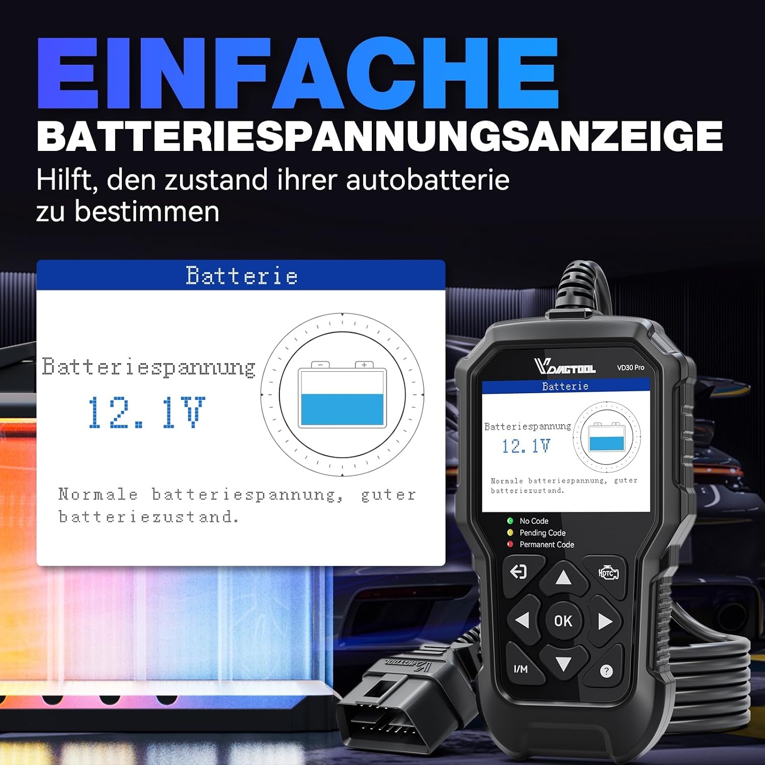 OBD2 Diagnosegerät VD30 Pro - Fehlercode-Lesegerät - 33% Rabatt