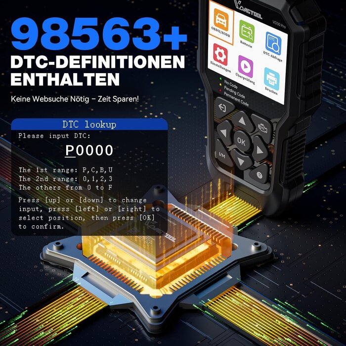 OBD2 Diagnosegerät VD30 Pro - Fehlercode-Lesegerät - 33% Rabatt