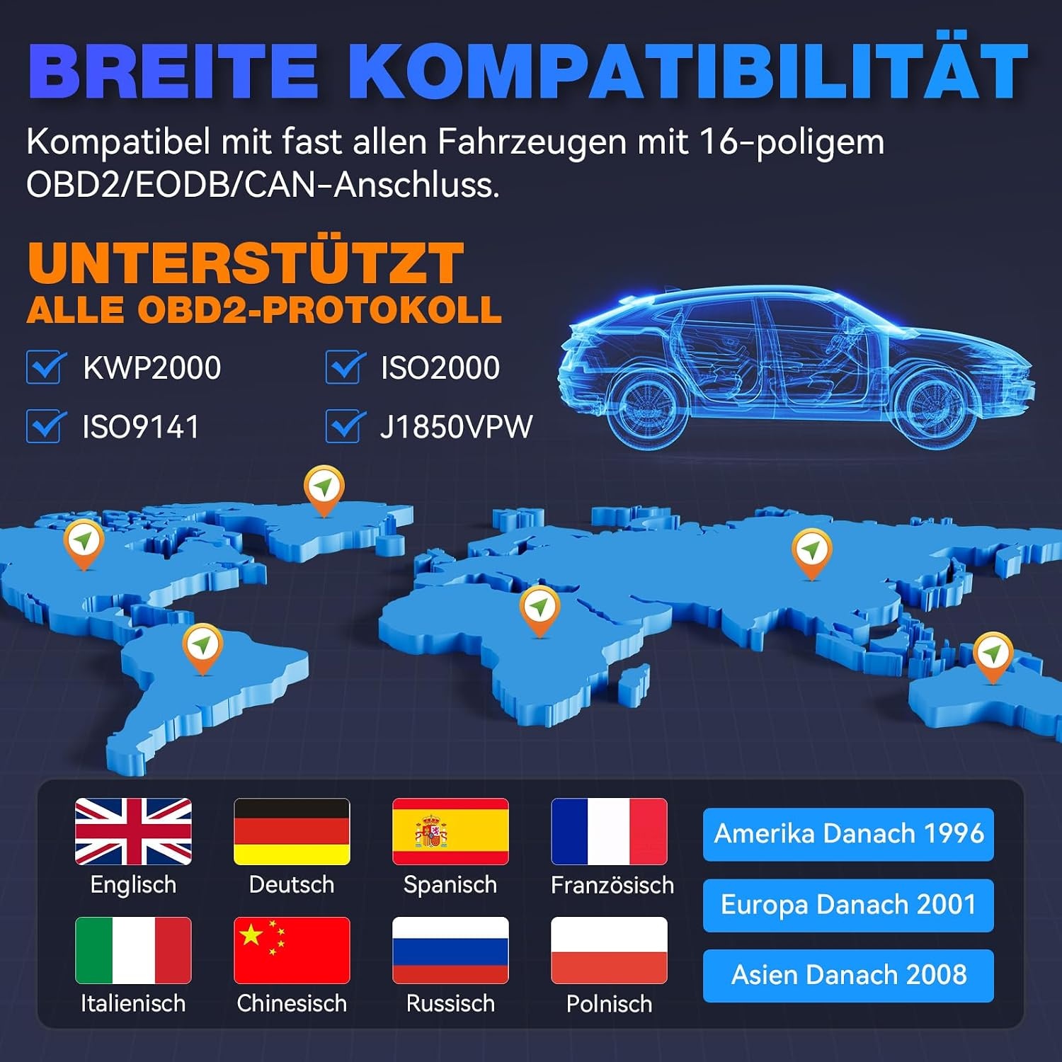 OBD2 Diagnosegerät VD30 Pro - Fehlercode-Lesegerät - 33% Rabatt