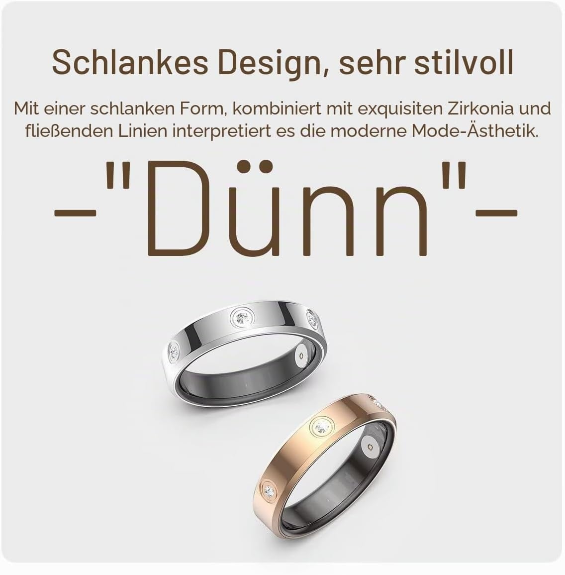 Smart Ring Fitness-Tracker Silber - 33% Rabatt - Ausgepackt & Neuwertig