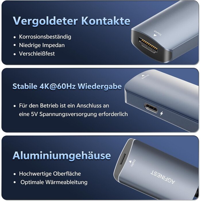 HDMI zu USB-C Adapter 4K 60Hz für AR-Brillen - 30% Rabatt