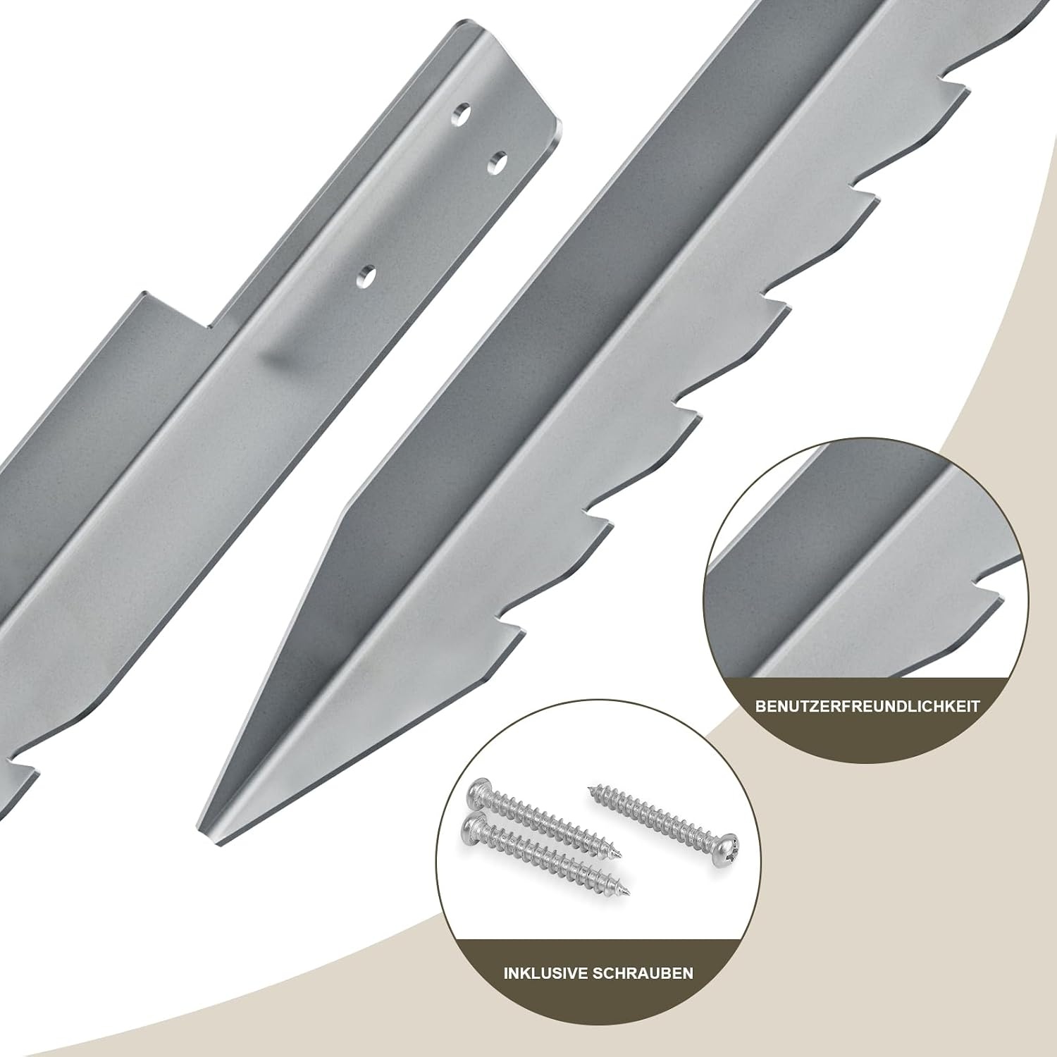 4x Bodenanker für Schaukeln & Spielgeräte, 400 mm, Verzinkter Stahl, 31% Rabatt