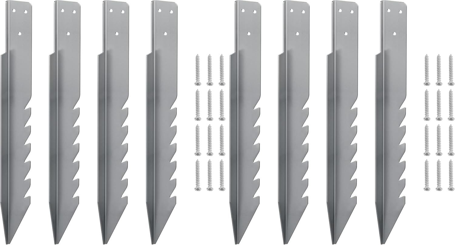 4x Bodenanker für Schaukeln & Spielgeräte, 400 mm, Verzinkter Stahl, 31% Rabatt