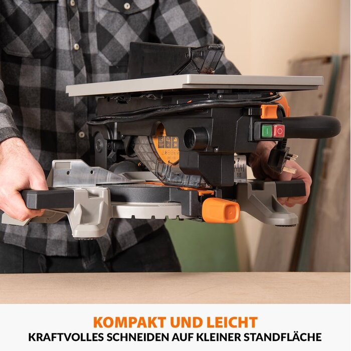 Hybrid-Tisch- und Gehrungssäge 1500W - 35% Rabatt