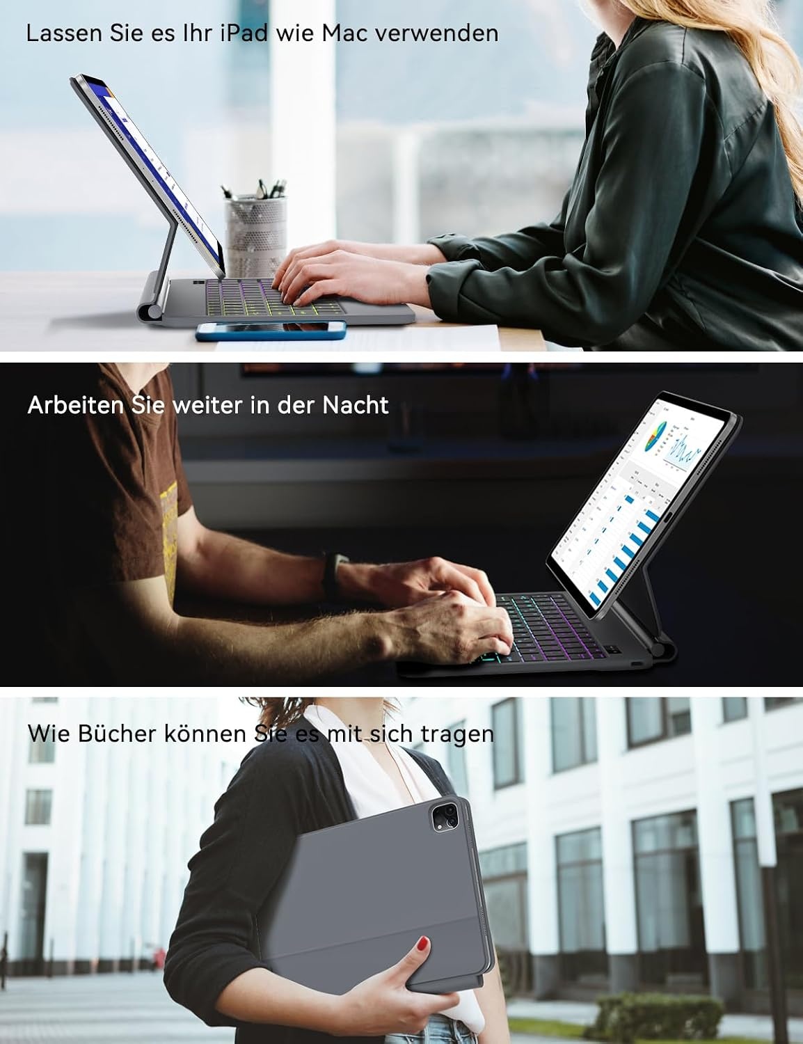 Magic Keyboard für iPad Air 13 & Pro 12,9 Zoll - 33% Rabatt - Schwarz