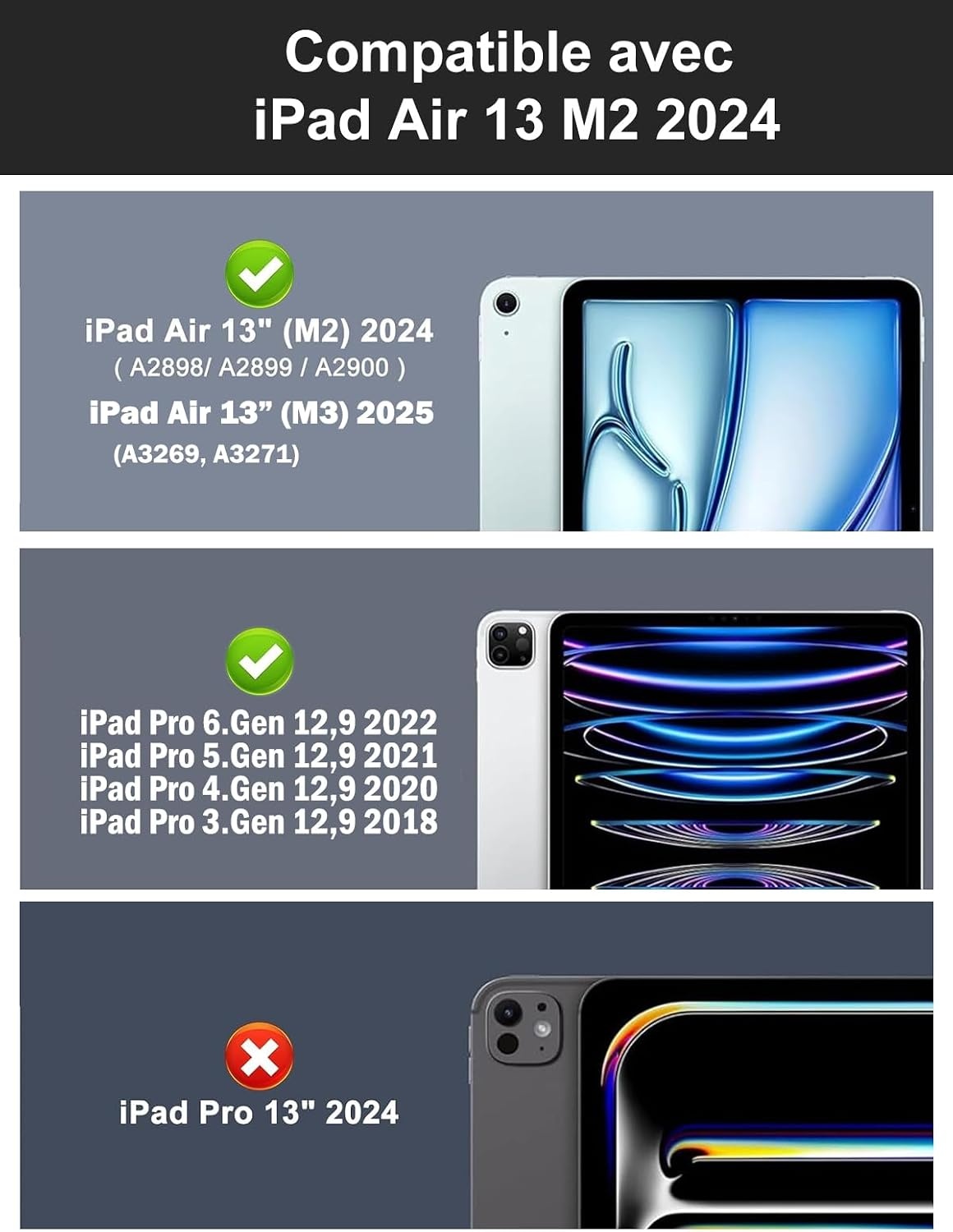 Magic Keyboard für iPad Air 13 & Pro 12,9 Zoll - 33% Rabatt - Schwarz