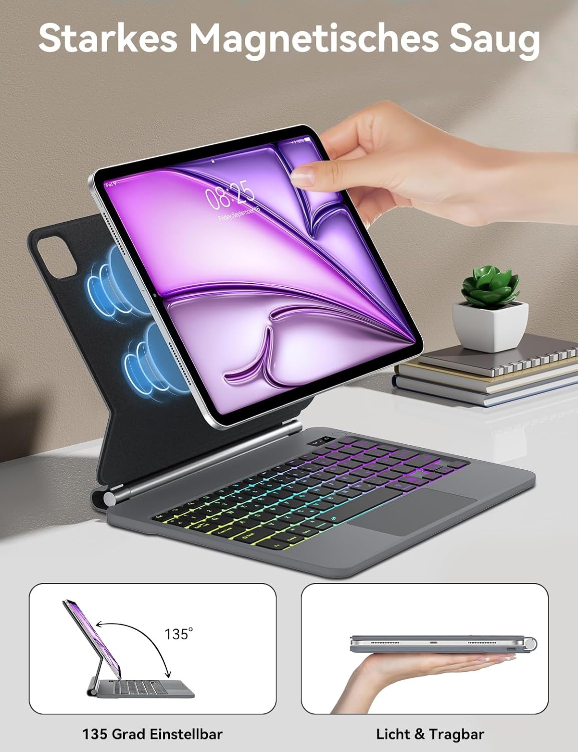 Magic Keyboard für iPad Air 13 & Pro 12,9 Zoll - 33% Rabatt - Schwarz