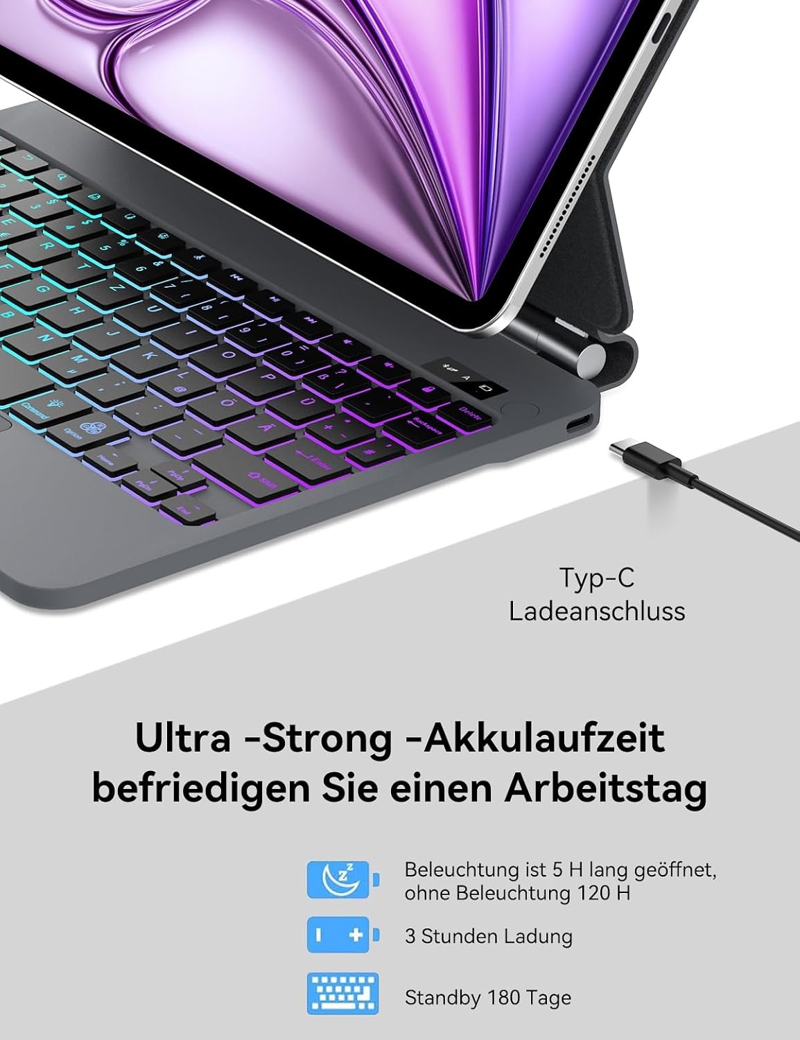 Magic Keyboard für iPad Air 13 & Pro 12,9 Zoll - 33% Rabatt - Schwarz