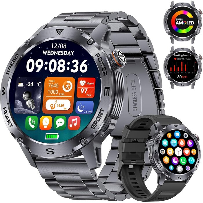Herren-Smartwatch AMOLED 1,43" Bluetooth - 31% Rabatt