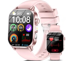 Smartwatch mit EKG & Gesundheits-Check, 2,0 Zoll, Rosa - 49% Rabatt