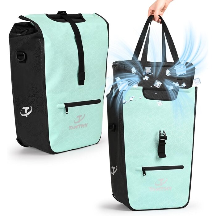 Fahrradtasche Gepäckträger mit Kühltasche - 22-28L Grün - 31% Rabatt
