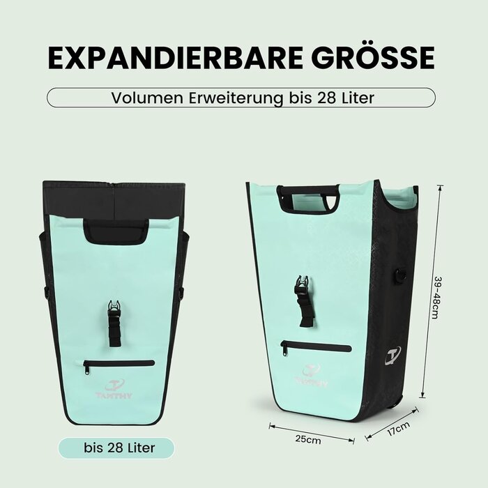 Fahrradtasche Gepäckträger mit Kühltasche - 22-28L Grün - 31% Rabatt