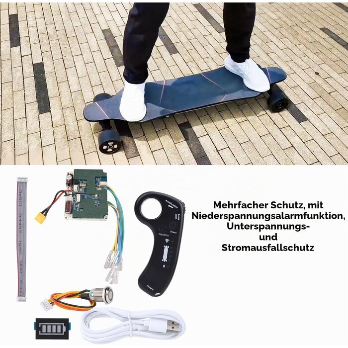 Elektrisches Skateboard Controller-Set 1300W mit Fernbedienung - 34% Rabatt