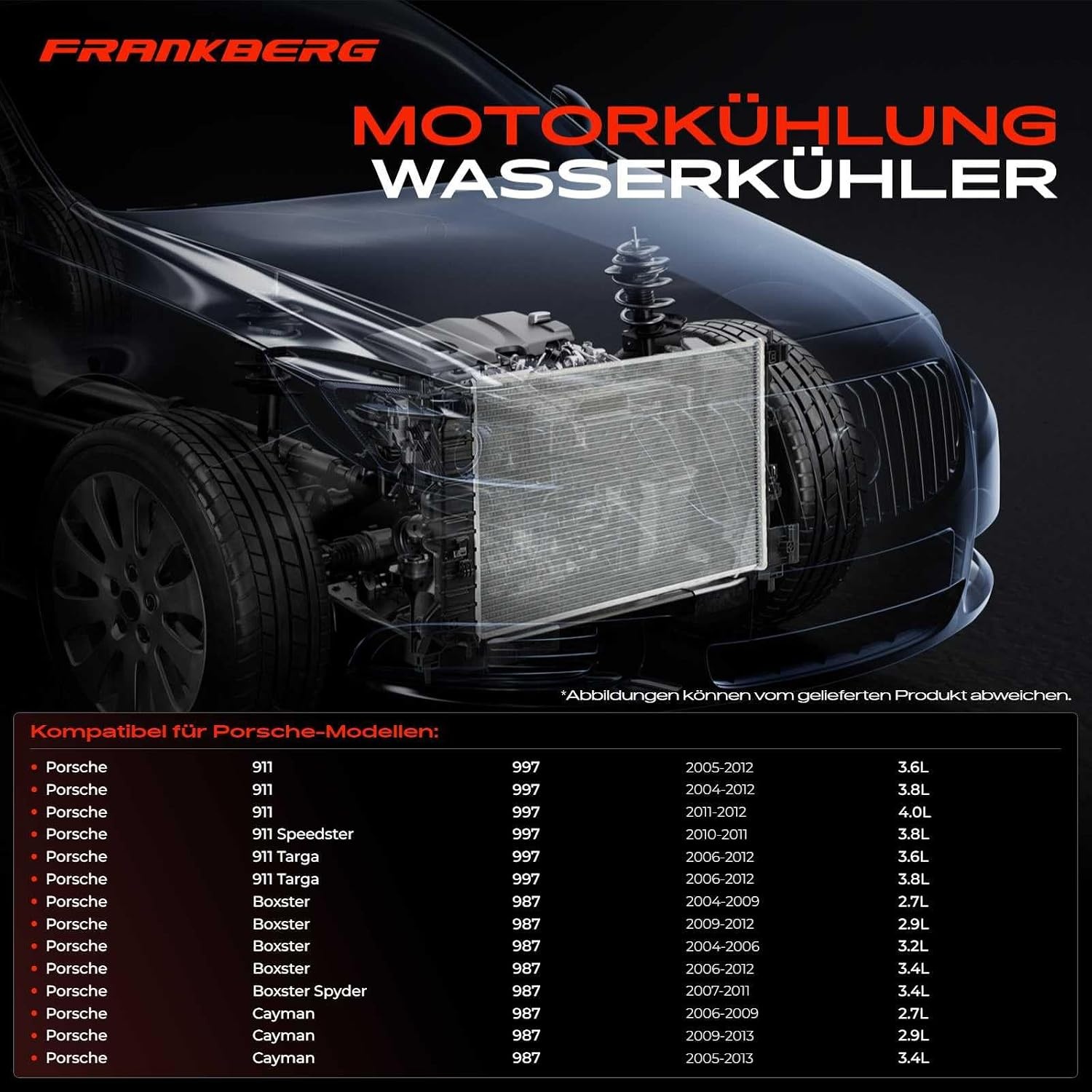 Motorkühler Porsche 911 997 & Boxster 987 - 35% Rabatt