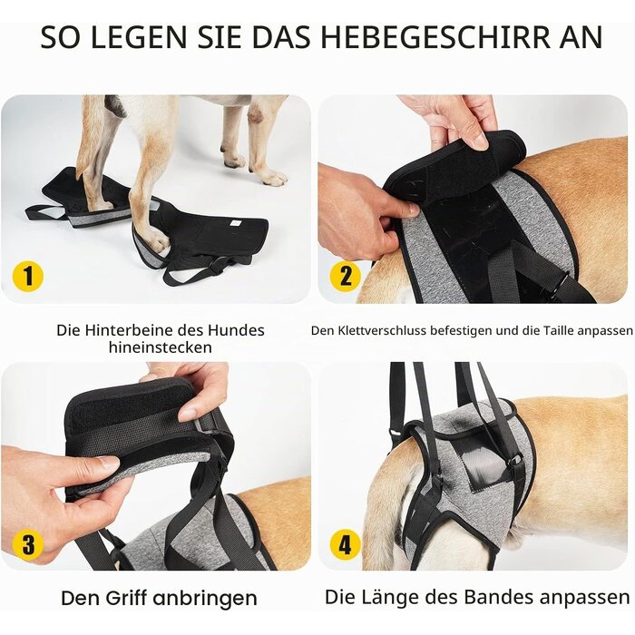 Hunde-Hebegeschirr Größe XL Grau - 31% Rabatt