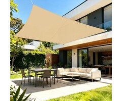 Sonnensegel 4x4m Sandbeige - 46% Rabatt - Wasserabweisend & UV-Schutz