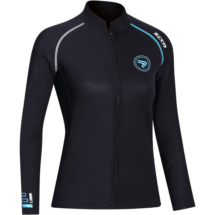 Neopren-Wetsuit-Top Herren, 1,5 mm, Schwarz, Größe L - 31% Rabatt