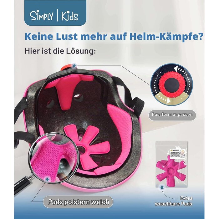 Kinderhelm Größe S in Rosa - 30% Rabatt
