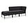 3-teiliges Poly-Rattan Loungeset Schwarz - 38% Rabatt
