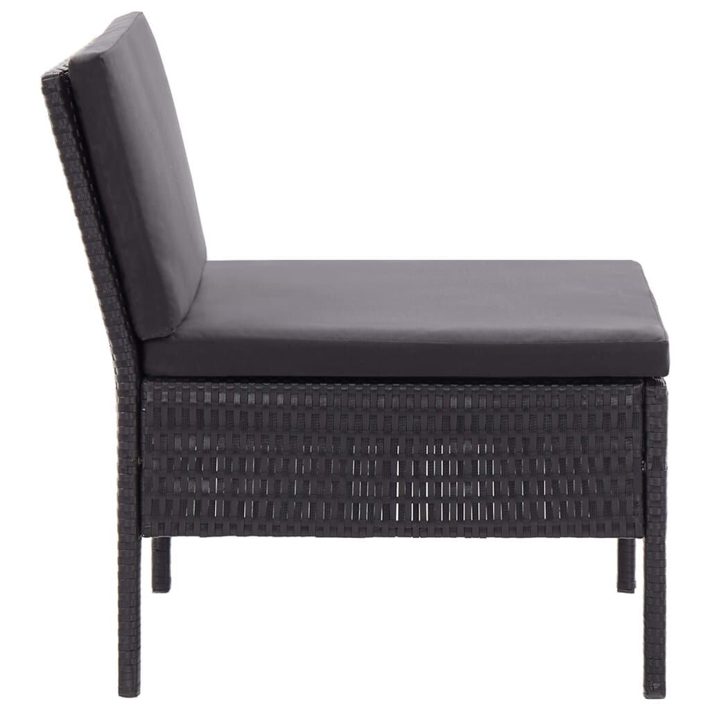 Vidaxl 3-teiliges Poly-Rattan Loungeset Schwarz - 38% Rabatt
