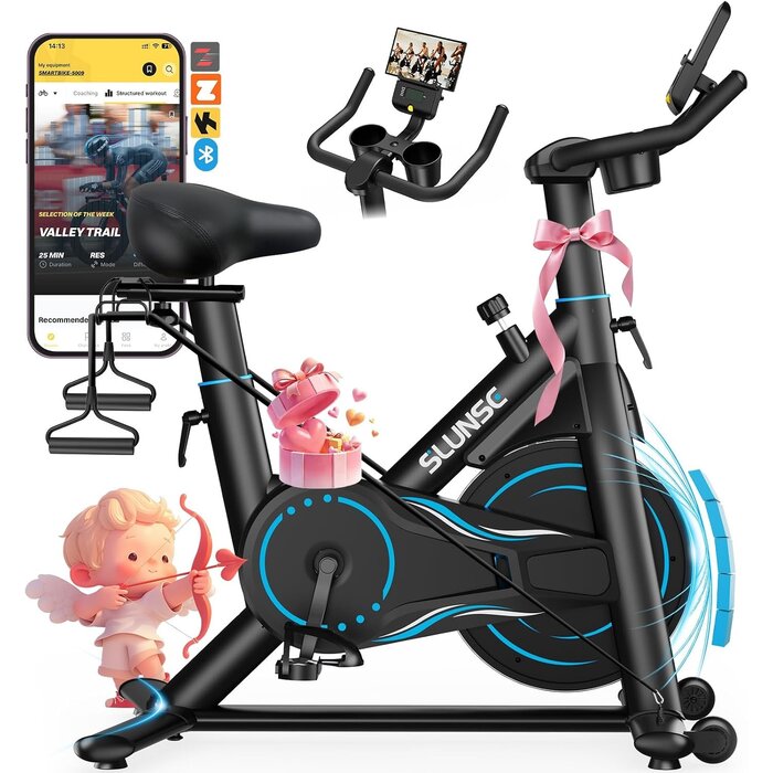 Indoor Fitnessfahrrad: 100 Widerstandsstufen, 180kg Traglast, 35% Rabatt