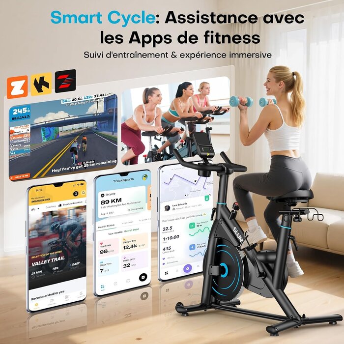Indoor Fitnessfahrrad: 100 Widerstandsstufen, 180kg Traglast, 35% Rabatt