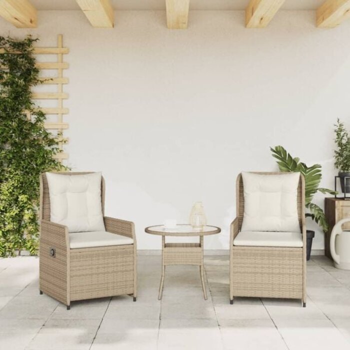 Verstellbarer Polyrattan Gartenstuhl 2er-Set - 30% Rabatt
